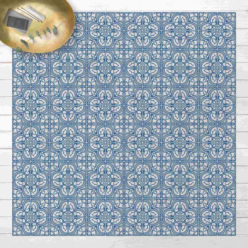 

Alfombras vinílicas - Tile Pattern Faro Blue - Cuadrado 1:1 Dimensión LxA: 80cm x 80cm