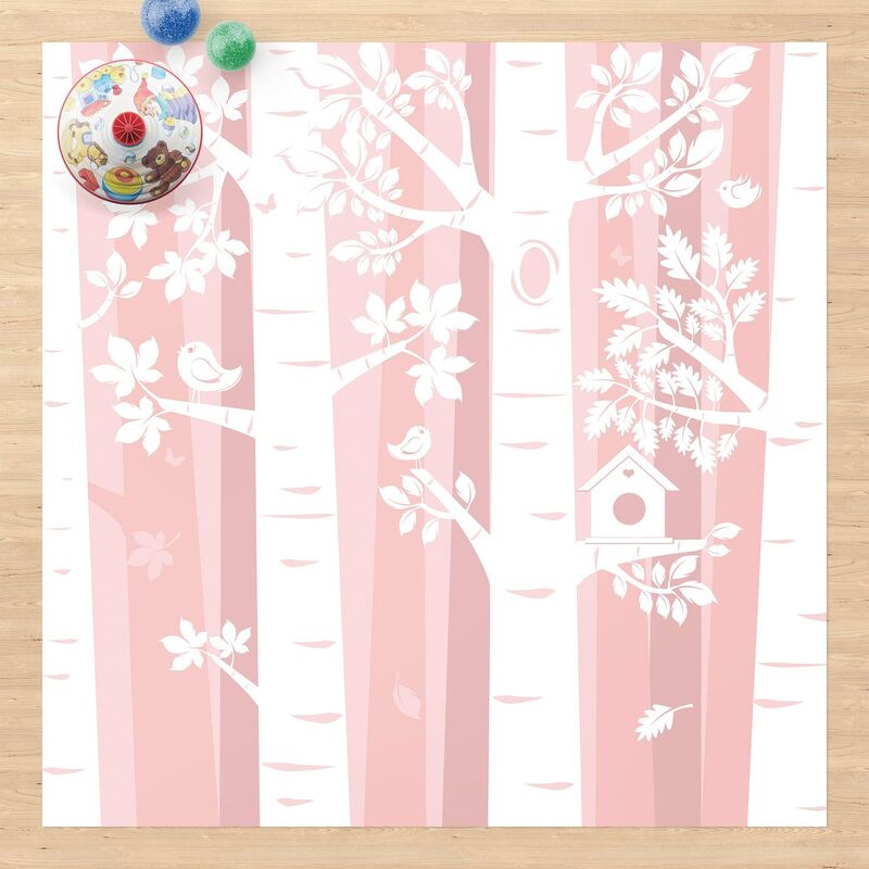 

Alfombras vinílicas - Trees In The Forest Pink - Cuadrado 1:1 Dimensión LxA: 100cm x 100cm