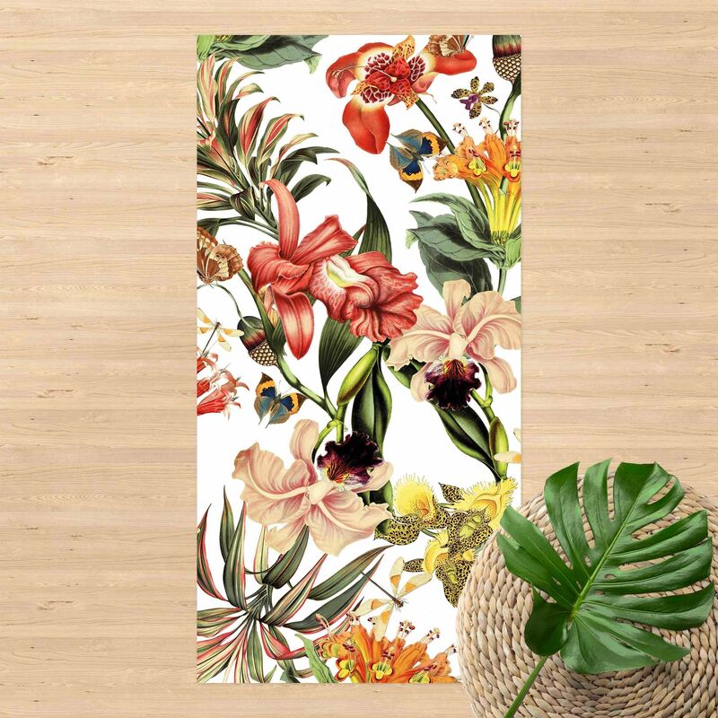 

Alfombras vinílicas - Tropical Flowers - Alto 2:1 Dimensión LxA: 140cm x 70cm