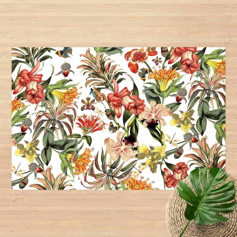 

Alfombras vinílicas - Tropical Flowers - Apaisado 2:3 Dimensión LxA: 140cm x 210cm
