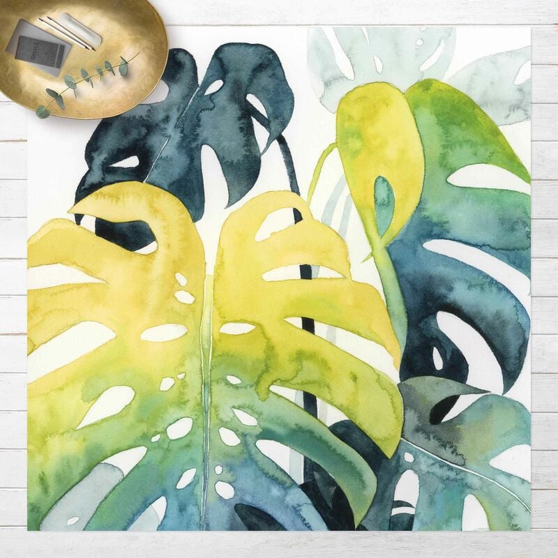 

Bilderwelten - Alfombras vinílicas - Tropical Foliage - Monstera - Cuadrado 1:1 Dimensión LxA: 100cm x 100cm