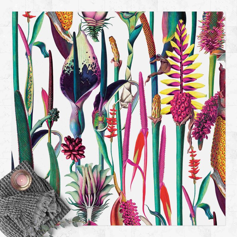 

Bilderwelten - Alfombras vinílicas - Tropical Luxury Pattern XXL - Cuadrado 1:1 Dimensión LxA: 120cm x 120cm