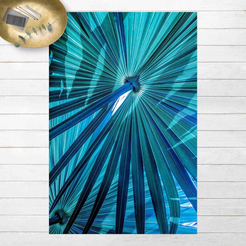 

Bilderwelten - Alfombras vinílicas - Tropical Plants Palm Leaf In Turquoise - Alto 3:2 Dimensión LxA: 150cm x 100cm