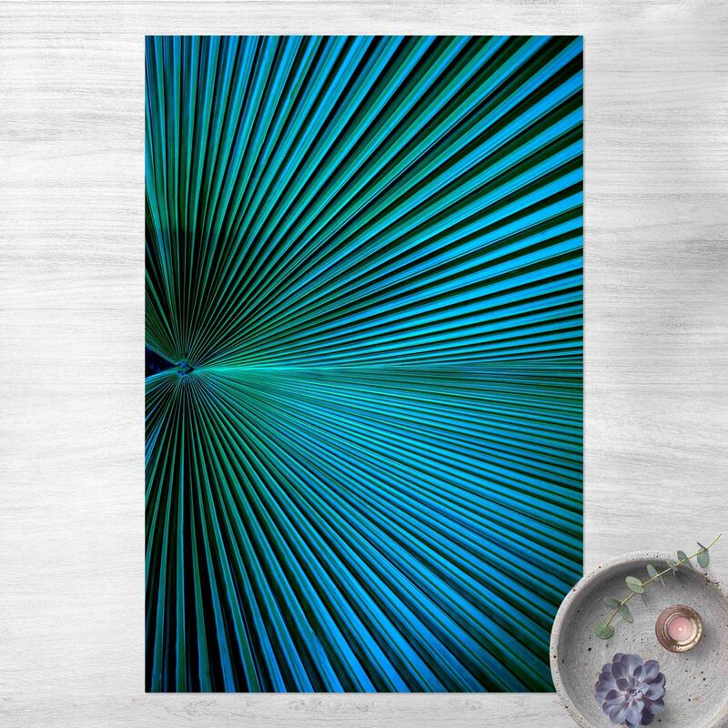 

Alfombras vinílicas - Tropical Plants Palm Leaf In Turquoise ll - Alto 3:2 Dimensión LxA: 60cm x 40cm