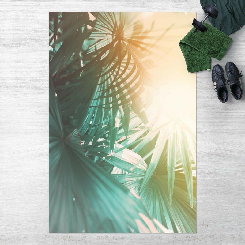 

Alfombras vinílicas - Tropical Plants Palm Trees At Sunset - Alto 3:2 Dimensión LxA: 60cm x 40cm
