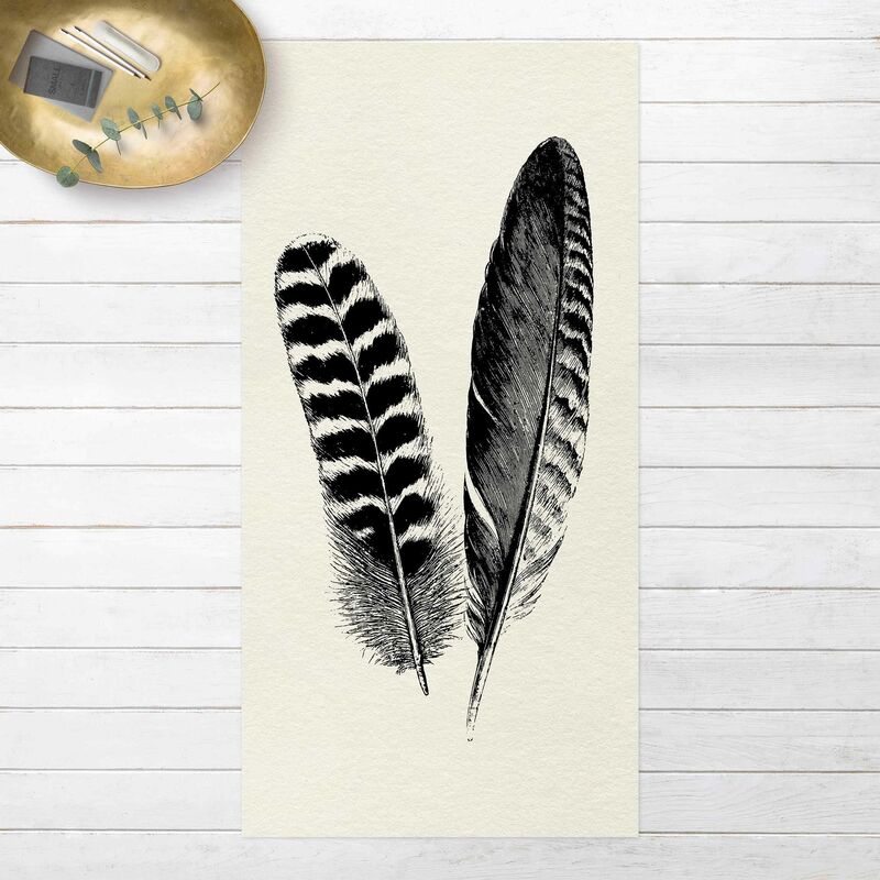 

Alfombras vinílicas - Two Feathers - Drawing - Alto 2:1 Dimensión LxA: 120cm x 60cm