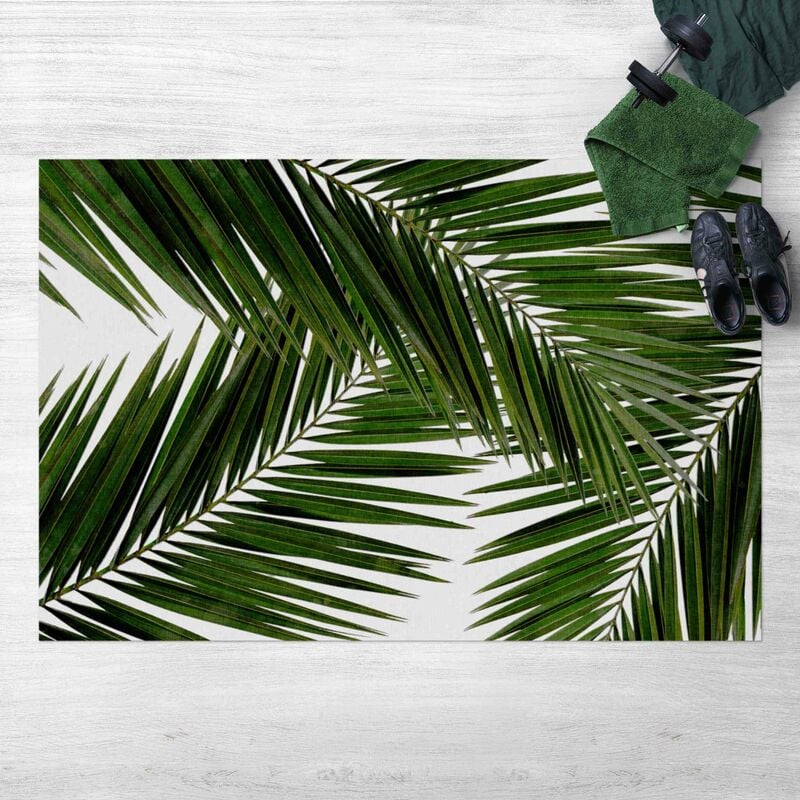 

Alfombras vinílicas - View Through Green Palm Leaves - Apaisado 2:3 Dimensión LxA: 60cm x 90cm