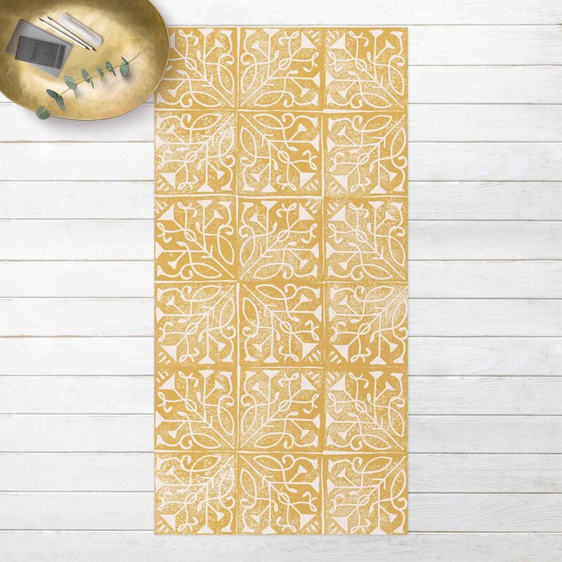 

Alfombras vinílicas - Vintage Art Deco Pattern Tiles - Alto 2:1 Dimensión LxA: 160cm x 80cm