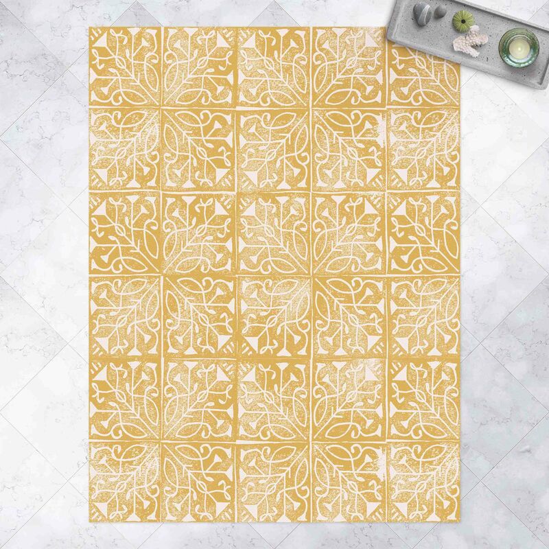 

Alfombras vinílicas - Vintage Art Deco Pattern Tiles - Alto 4:3 Dimensión LxA: 160cm x 120cm