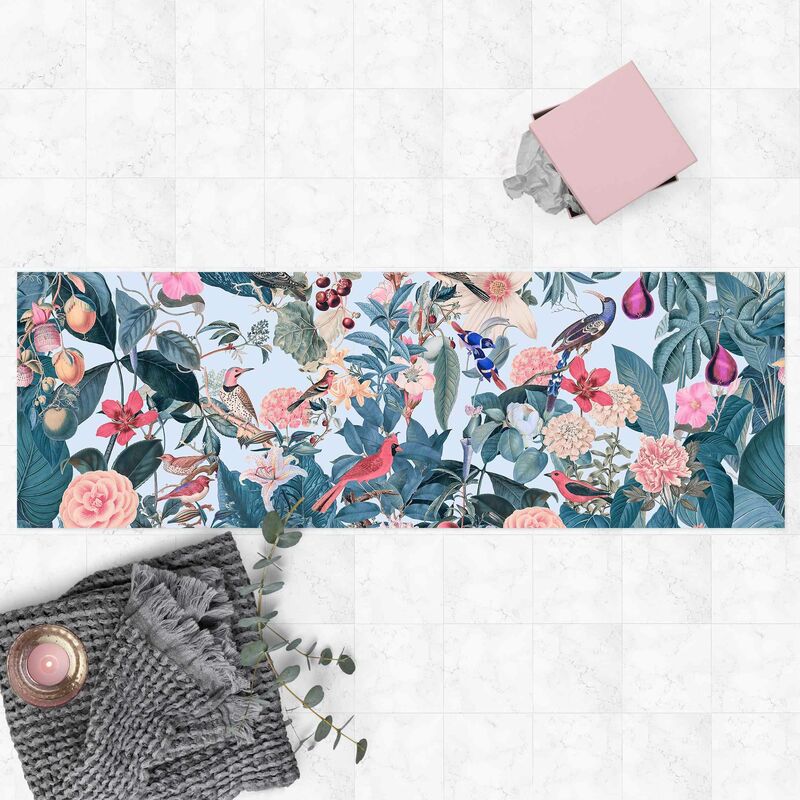 

Alfombras vinílicas - Vintage Collage - Bird Species - Panorama Formato apaisado Dimensión LxA: 90cm x 270cm