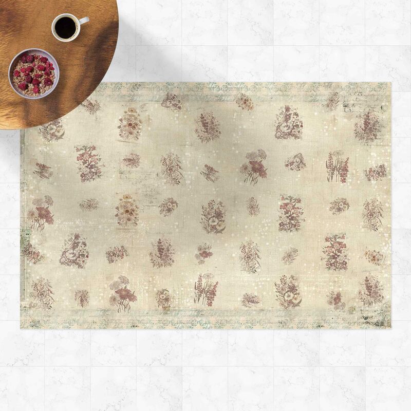 

Alfombras vinílicas - Vintage Flower Pattern - Apaisado 2:3 Dimensión LxA: 40cm x 60cm