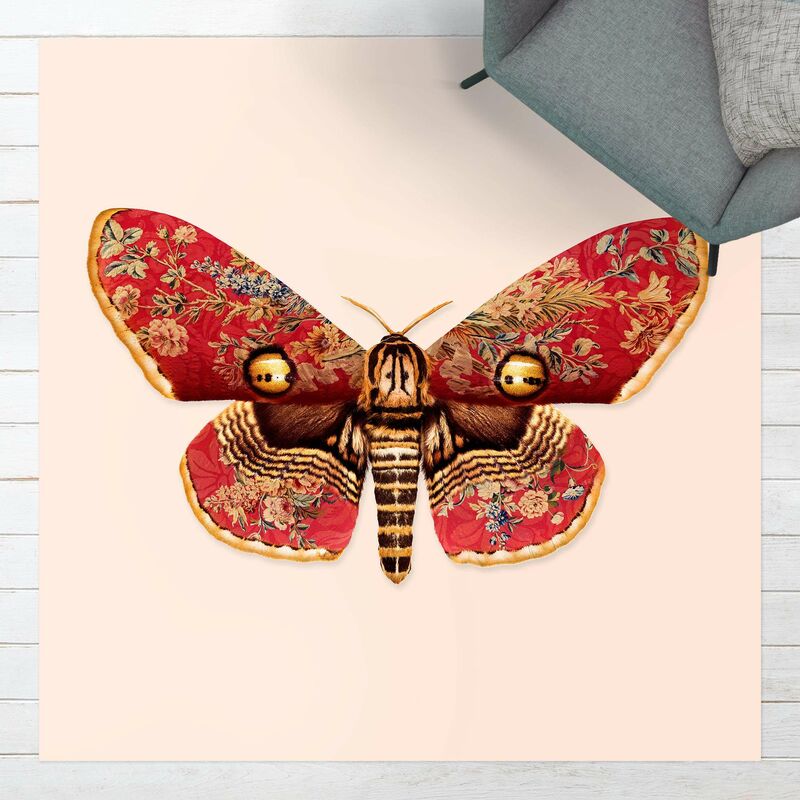 

Alfombras vinílicas - Vintage Moth - Cuadrado 1:1 Dimensión LxA: 80cm x 80cm