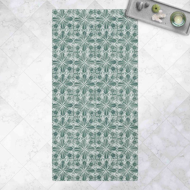 

Bilderwelten - Alfombras vinílicas - Vintage Pattern Geometric Tiles - Alto 2:1 Dimensión LxA: 80cm x 40cm