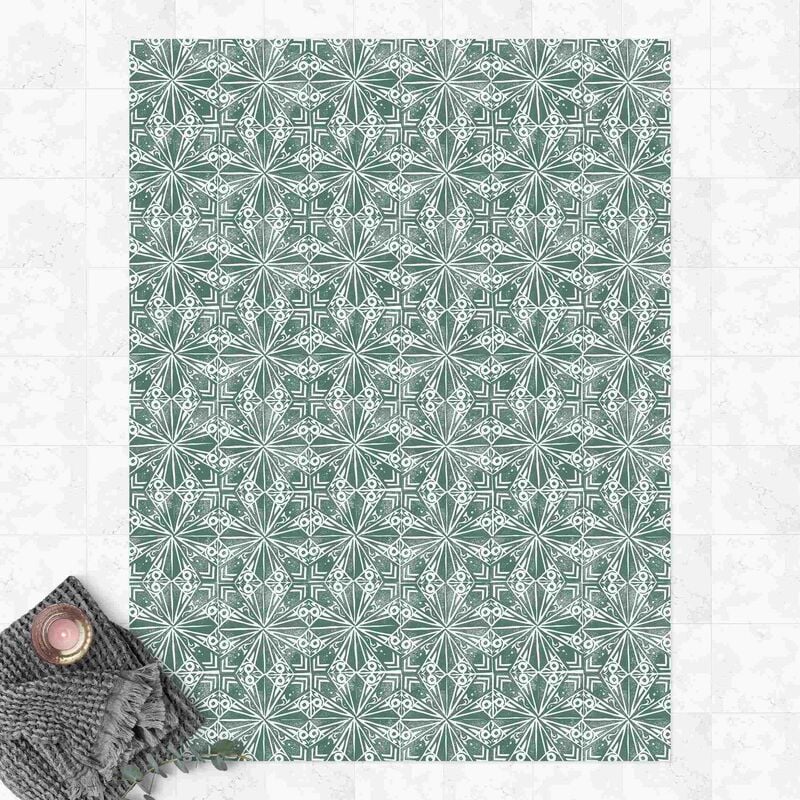 

Alfombras vinílicas - Vintage Pattern Geometric Tiles - Alto 4:3 Dimensión LxA: 160cm x 120cm