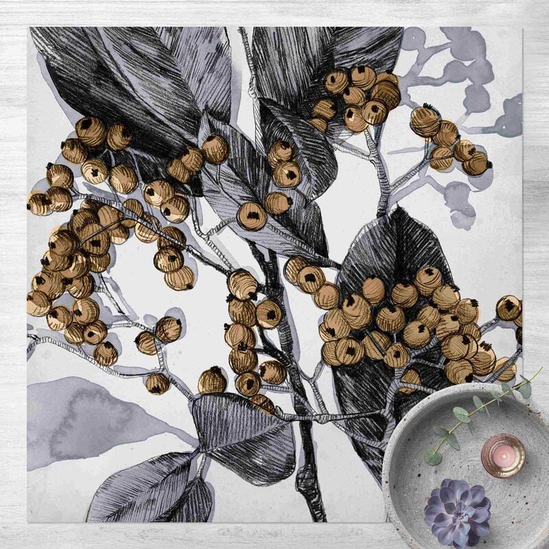 

Bilderwelten - Alfombras vinílicas - Watercolour Berries - Cuadrado 1:1 Dimensión LxA: 140cm x 140cm