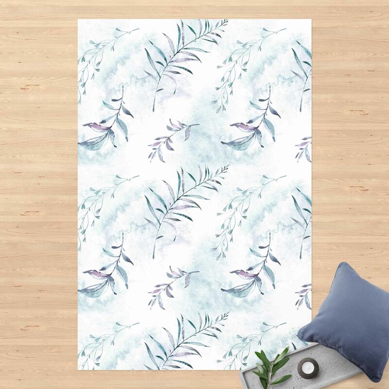 

Alfombras vinílicas - Watercolour Branches In Mint Blue - Alto 3:2 Dimensión LxA: 90cm x 60cm
