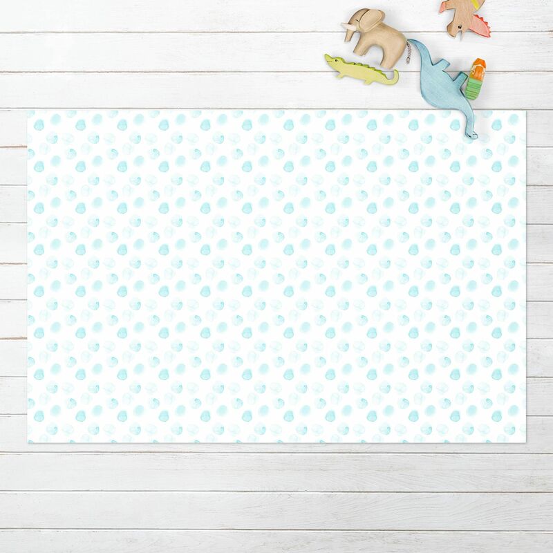 

Alfombras vinílicas - Watercolour Dots Turquoise - Apaisado 2:3 Dimensión LxA: 140cm x 210cm