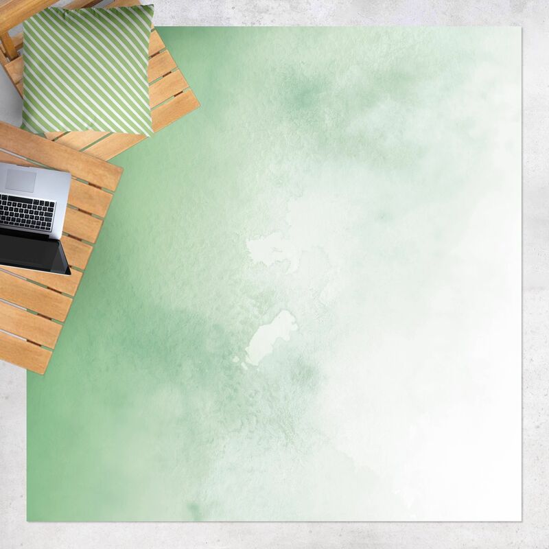 

Alfombras vinílicas - Watercolour Green Thicket - Cuadrado 1:1 Dimensión LxA: 60cm x 60cm