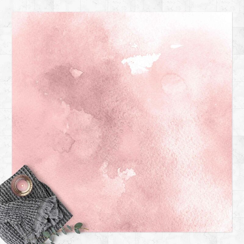 

Alfombras vinílicas - Watercolour Pink Cotton Candy - Cuadrado 1:1 Dimensión LxA: 100cm x 100cm