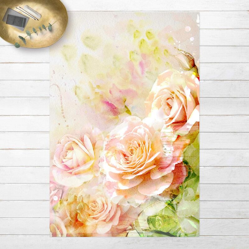 

Alfombras vinílicas - Watercolour Rose Composition - Alto 3:2 Dimensión LxA: 120cm x 80cm