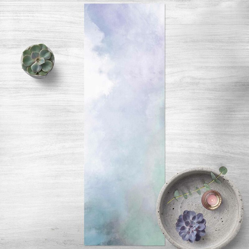 

Alfombras vinílicas - Watercolour Symbiosis Blue Green - Panorámico Dimensión LxA: 90cm x 30cm