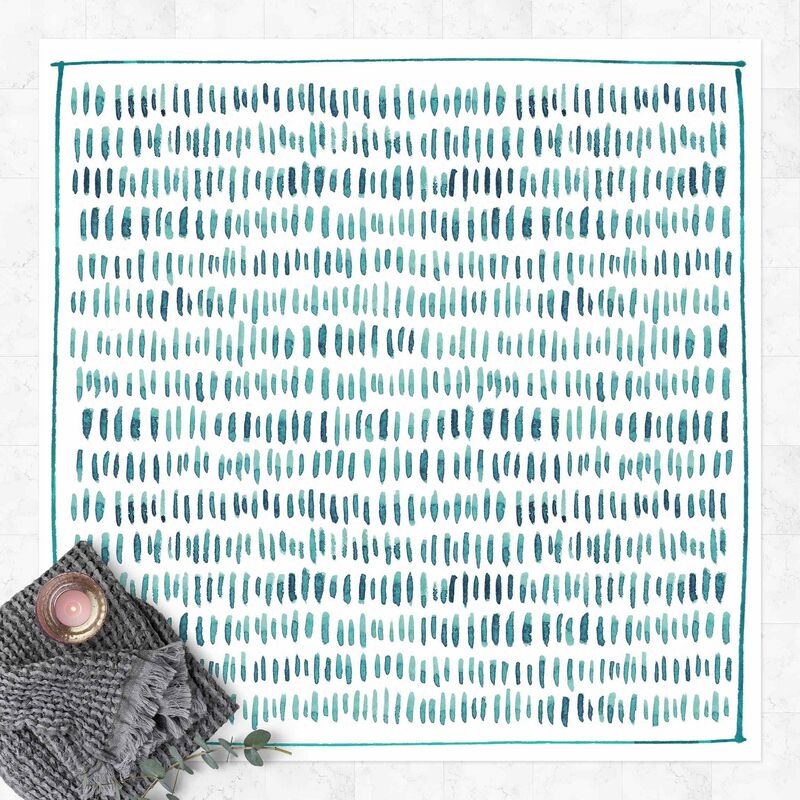 

Alfombras vinílicas - Watercolour Texture In Mint Colour With Frame - Cuadrado 1:1 Dimensión LxA: 80cm x 80cm