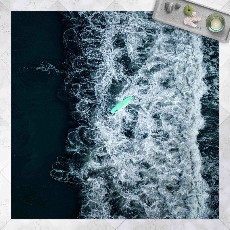 

Bilderwelten - Alfombras vinílicas - Wipe Out On Raging Ocean - Cuadrado 1:1 Dimensión LxA: 100cm x 100cm
