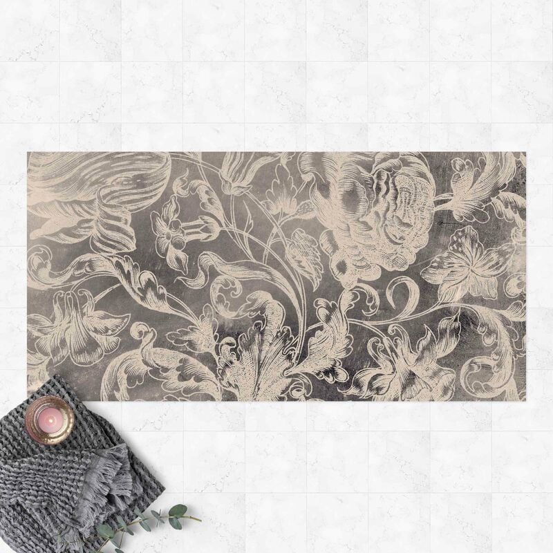 

Alfombras vinílicas - Withered Flower Ornament I - Apaisado 1:2 Dimensión LxA: 120cm x 240cm