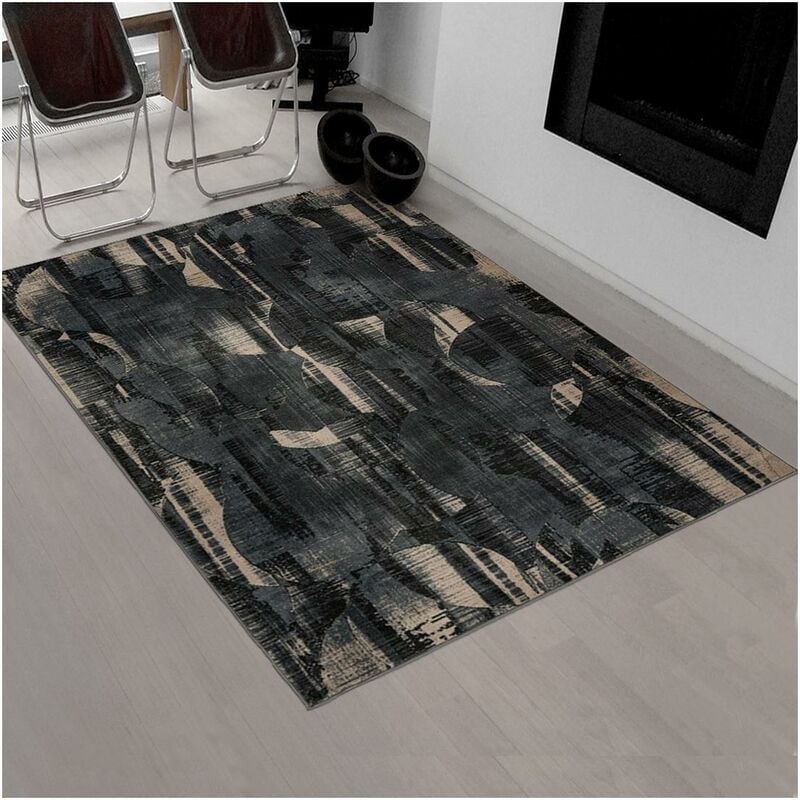 

Alfombra de plástico reciclado reciclado reciclado 8 ll en poliéster negro - Noir