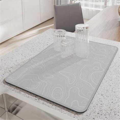 Alfombrilla absorbente para cocina para una encimera limpia y ordenada - Alfombrilla de drenaje de tejido técnico - Diseño de flujo laxo 3040cm