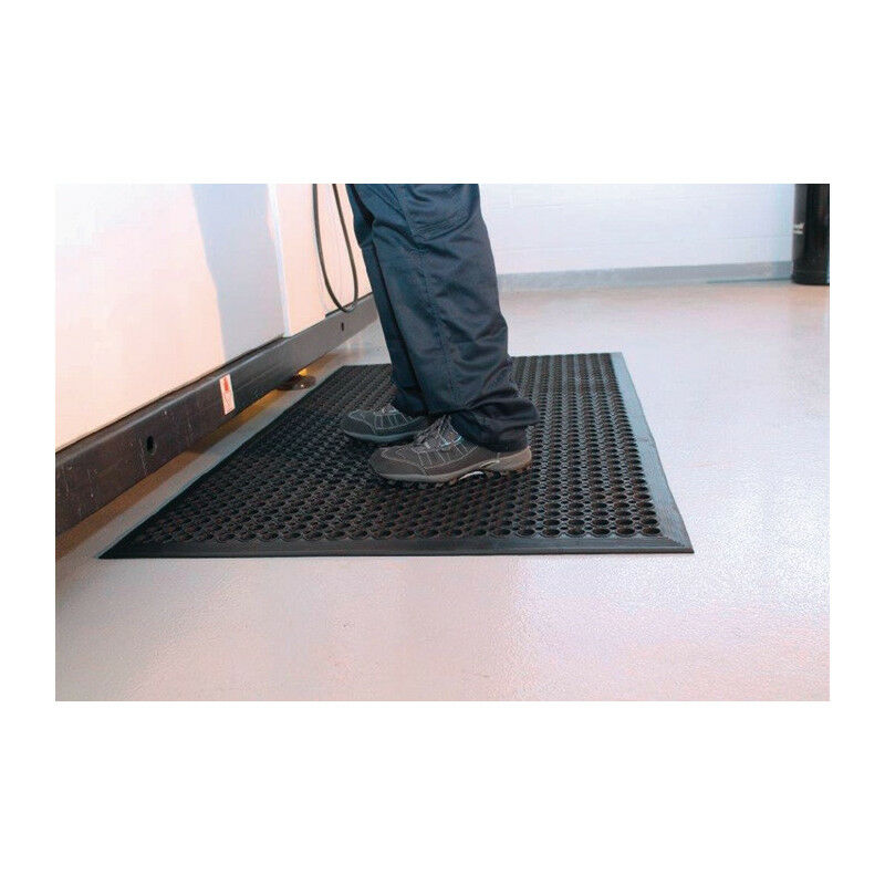 

Coba - Alfombrilla acabada para suelo de trabajo L1500xW900xS10mm alfombrilla de goma negra