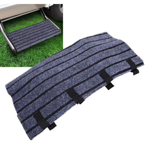 Alfombrilla antideslizante ajustable para escaleras de autocaravanas y SUV – Alfombrilla protectora ajustable para escalones de vehículos – Poliéster, 46 x 46 cm