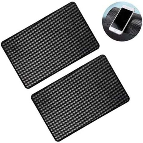 Alfombrilla antideslizante KZQ para salpicadero de coche, 19 x 12 cm, paquete de 2, almohadilla de silicona universal, lavable y antideslizante, para teléfono, gafas y llaves.