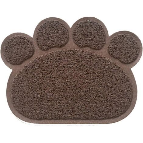 Alfombrilla antideslizante para arena de gatos, con forma de masa, para perros, gatos y gatitos, 30 x 40 cm (gris)