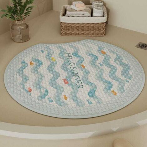 Alfombrilla antideslizante para bañera y ducha, 55x55 cm, antideslizante, masaje de pies