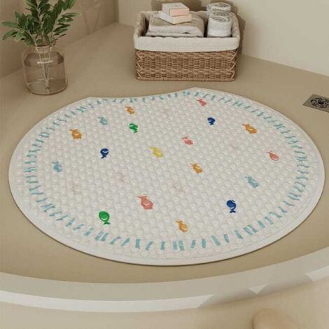 Alfombrilla antideslizante para bañera y ducha, 55x55 cm, antideslizante, masaje de pies