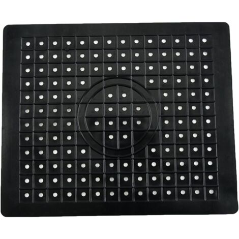 Alfombrilla antideslizante para escurridor de platos, escurridor rápido, alfombrilla de goma suave antideslizante para fregadero, aislamiento térmico, multifuncional, para baño y hogar. Color: negro.