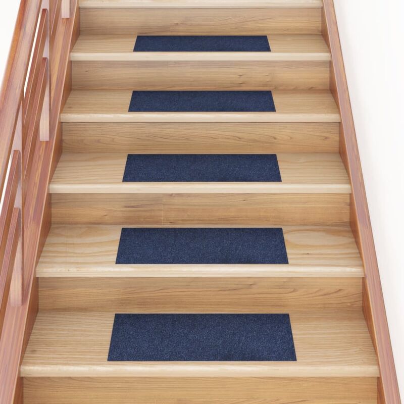 

Alfombrilla autoadhesiva escalera 15 uds azul 60x25 cm