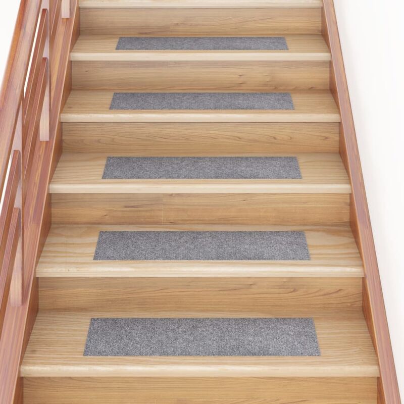 

Alfombrilla autoadhesiva escalera 15 uds gris claro 76x20 cm