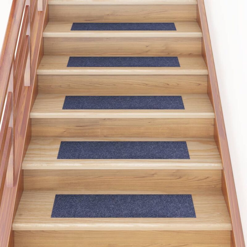 

Alfombrilla autoadhesiva escalera 15 uds gris azul 76x20 cm