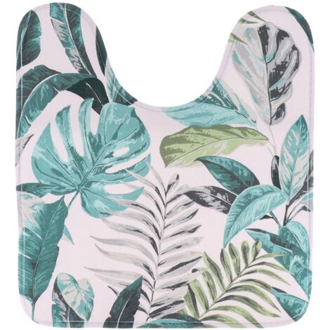 Alfombrilla de aseo de microfibra estampada 45x50 cm - jardin d hiver - Tendance