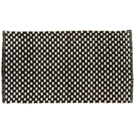 Alfombrilla de azúcar de microfibra de algodón con aspecto de malla 45x90cm - negro natural - Tendance