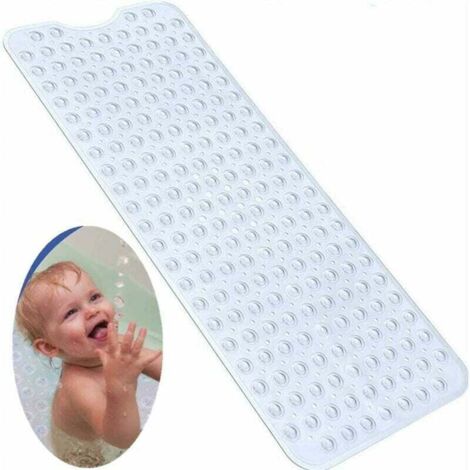 Alfombrilla de baño antideslizante extralarga, ideal para niños.
