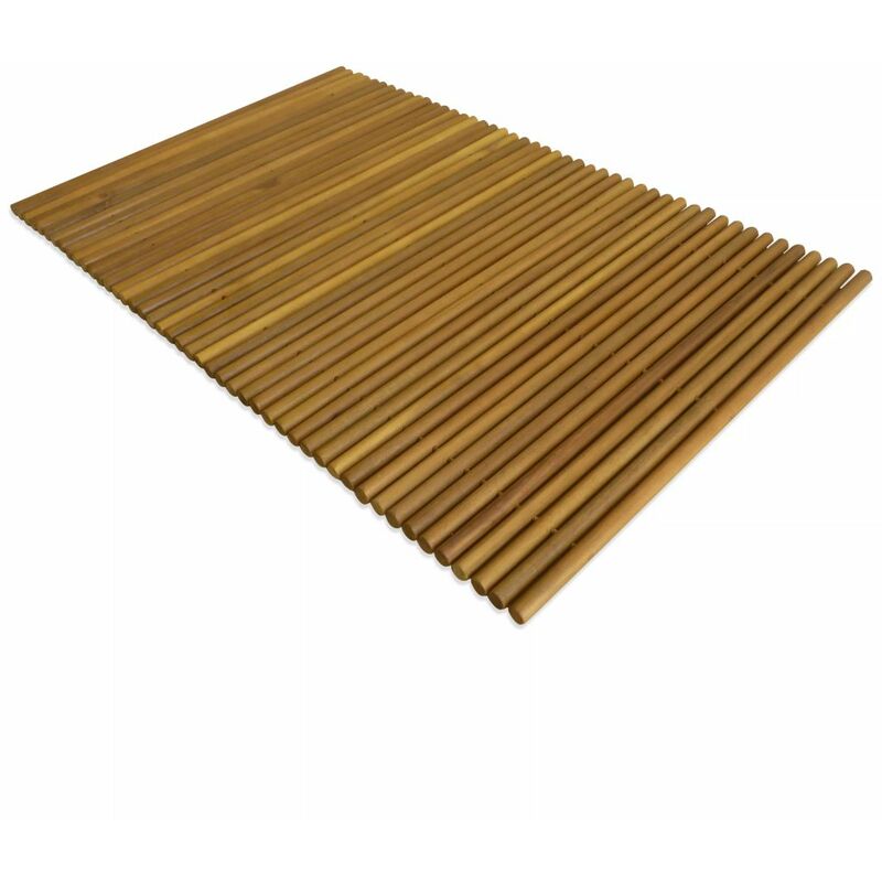 

Alfombrilla de baño de madera de acacia 80x50 cm