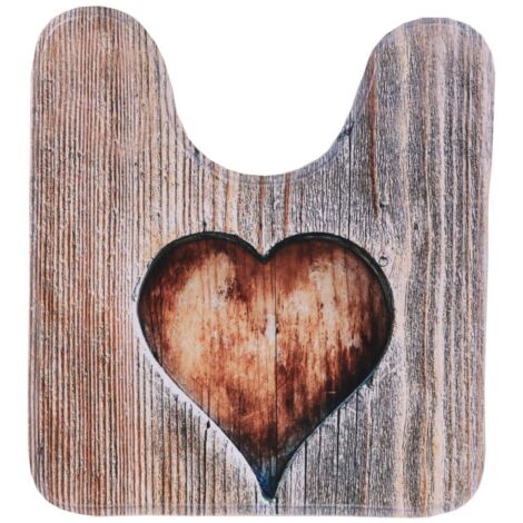 Alfombrilla de baño de microfibra estampada 45x50 cm - love - Tendance