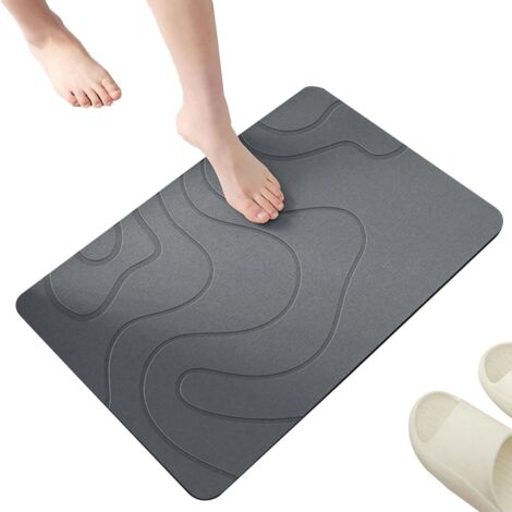 Alfombrilla de baño de tierra de diatomeas - Alfombrilla absorbente, de secado rápido y antideslizante para baño y entrada, 40x60cm