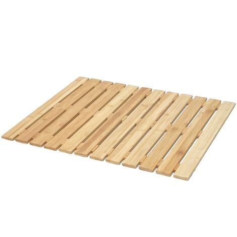 alfombra baño bambu antideslizante 45x100 cm