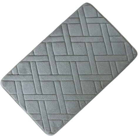 Alfombrilla de baño rectangular de 40 x 60 cm, antideslizante, de espuma, para ducha, cocina y dormitorio.