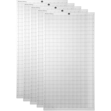 Alfombrilla de corte de repuesto Adhesivo transparente Cricut Mat Mat con rejilla de medición 12x24 pulgadas para Silhouette Cameo Cricut Explore Plotter Machine 5PCS