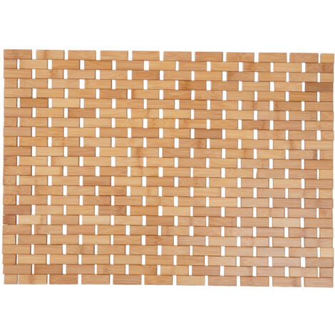 Alfombrilla de ducha antideslizante - Alfombrilla de baño de bambú - Alfombrilla de baño de madera - Plato de ducha de madera - Alfombrilla de baño antideslizante